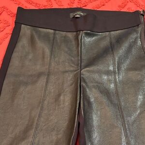 Ann Taylor Black Faux Leather Leggings